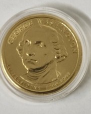 1.US-Präsident George Washington USA Präsidenten-Dollars goldveredelt Münze 1$