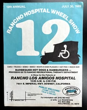 COLLECTIBLE AUTO EVENT FLYER 1989 8.5X11" LA ROADSTER CLUB Rancho Hospital Show