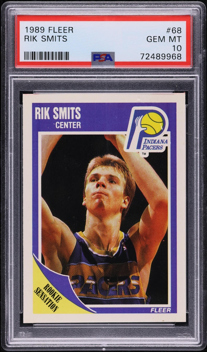 1989 Fleer Basketball #68 Rik Smits Rookie RC - PSA 10 GEM MINT