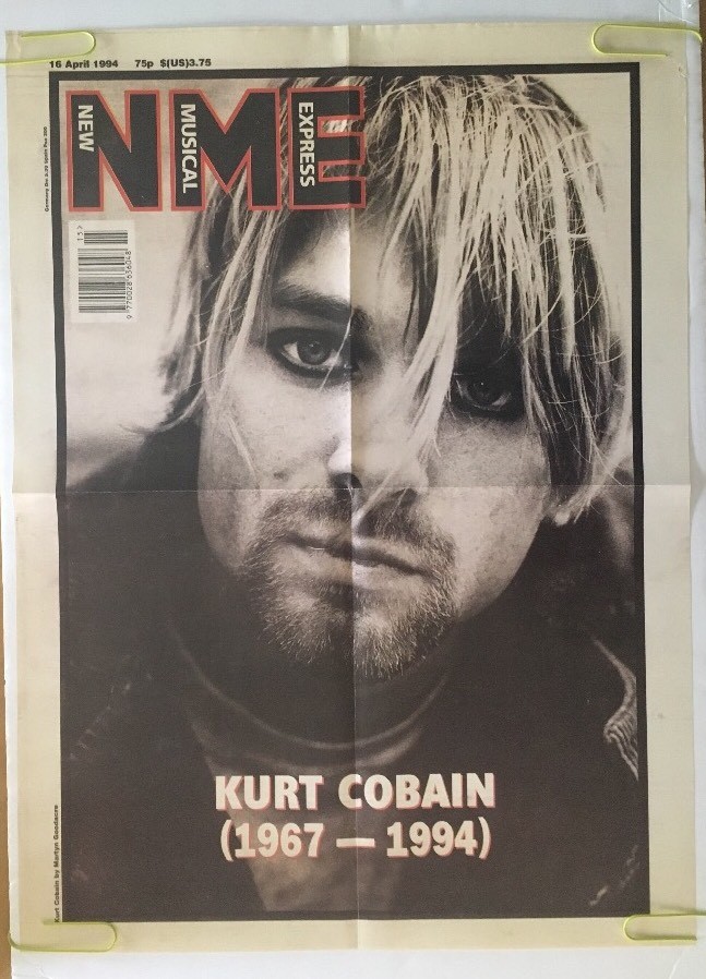 Kurt Cobain Memorial Vintage Poster Original 1990's Pin-up