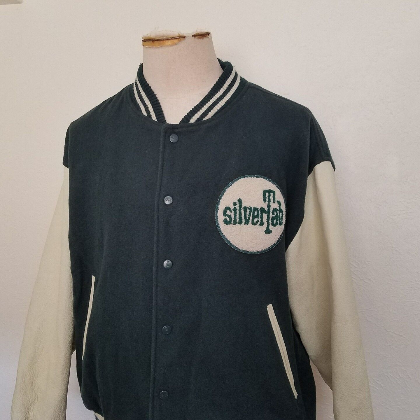 Vintage 90s Levis SILVER TAB Letterman Varsity Ja… - image 1