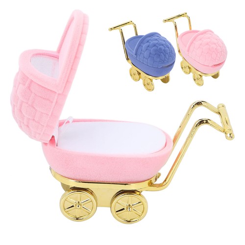 Baby Carriage Jewelry Box Personalized Jewelry Gift Organizer Earrings Neckl GS0 - Picture 2 of 18