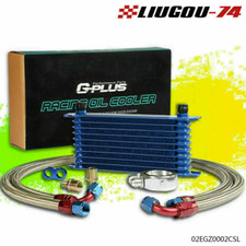 Fit For 10 Row Universal All Aluminum Engine 10AN Oil Cooler+Filter Adapter Kit