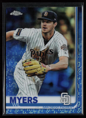 2019 Topps Chrome Blue Refractor Wil Myers #153 SN San Diego Padres