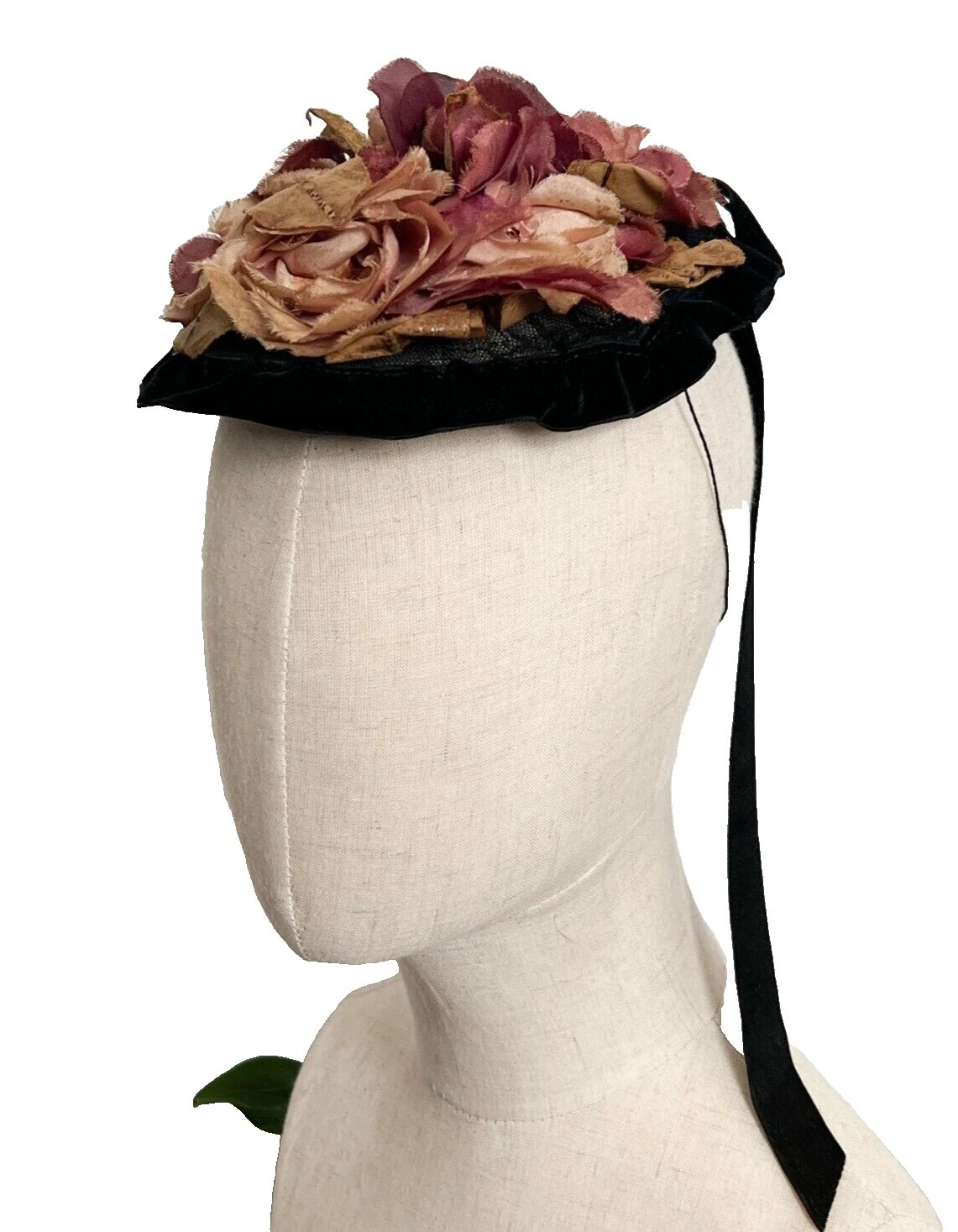 Sombreros vintage de terciopelo ocasión especial para De mujer