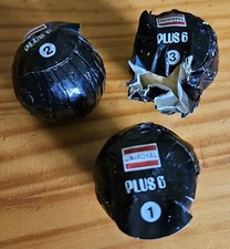Vintage Set Of 3 Golf Balls Uniroyal Plus6 Wrapped Numbers 1, 2 and 3 GS19