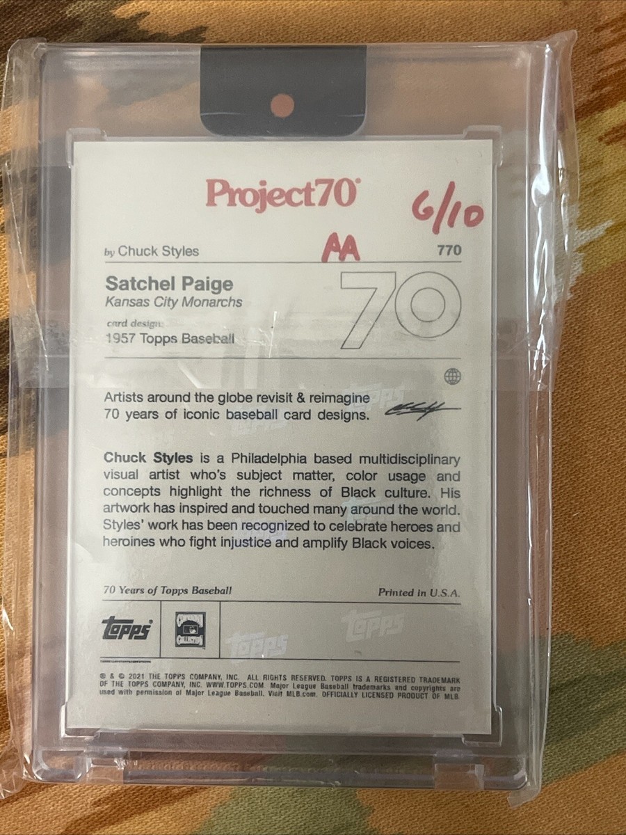 ちぇるページ 2021 Topps Project 70 Card #770 Satchel Paige 1957 Chuck Styles