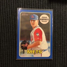 2018 TOPPS HERITAGE MINOR #14 JORDAN HUMPHREYS *BLUE BORDER #25/99*  METS
