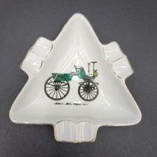 Vintage Lefton China Ashtray Selden's Motor Wagon 1877