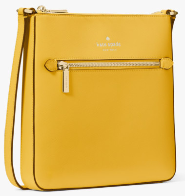Kate Spade Sadie North South Crossbody Golden Yellow Leather Bag