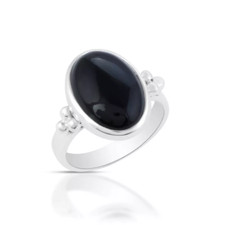 Black Onyx Gemstone 925 Sterling Silver Ring Gift For Mum Jewelry SD-212