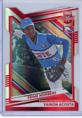 2022 Elite Extra Edition Prime Numbers C Die Cut Yairon Acosta #194 #d 148/180