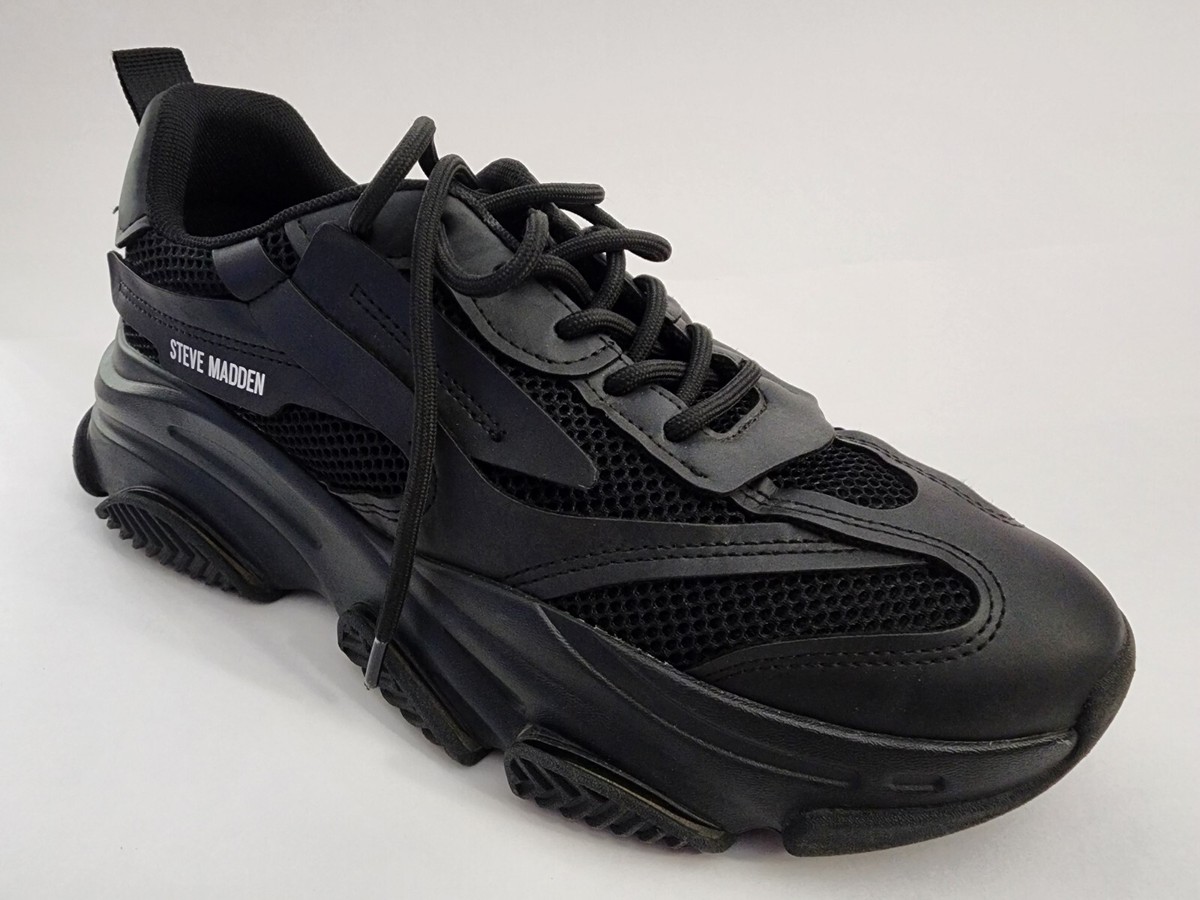 Steve Madden Possession Sneaker Black Women's Sz 10.0 | eBay