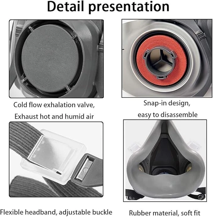 Mascaras Para Pintura Cara Completa Amplio Campo De Visión Químico Pintar NEW US - Изображение 4 из 4