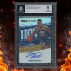 2017-18 Panini Hoops Donovan Mitchell Hot Signatures Rookies Auto #15 BGS 9