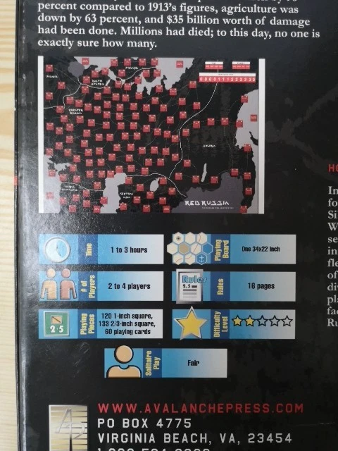 Red Russia The Russian Civil War 1918-1921 Used Strategy Game C015 - Image 3 of 4