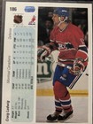 Craig Ludwig Montreal Canadians autographed hockey card (1991-92 Upper Deck #186 — photo 2