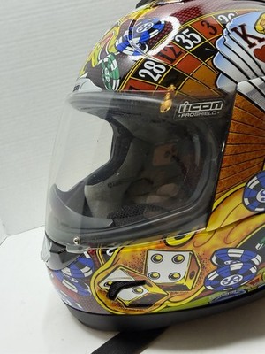 Icon Alliance Lucky Lid Motorcycle Helmet Size Large Used | eBay