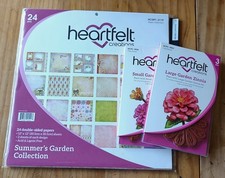 Heartfelt Creations "Summer's Garden" Stamps, Dies, and Paper Lot