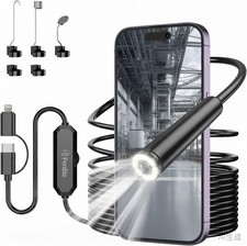 Endoscope Inspection Camera1920P HD Endoscope with 8 Adjustable LED Lights UK