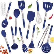 Silicone Kitchen Utensils Set - 12 Pieces Cooking Utensils Non-Stick Heat Res...