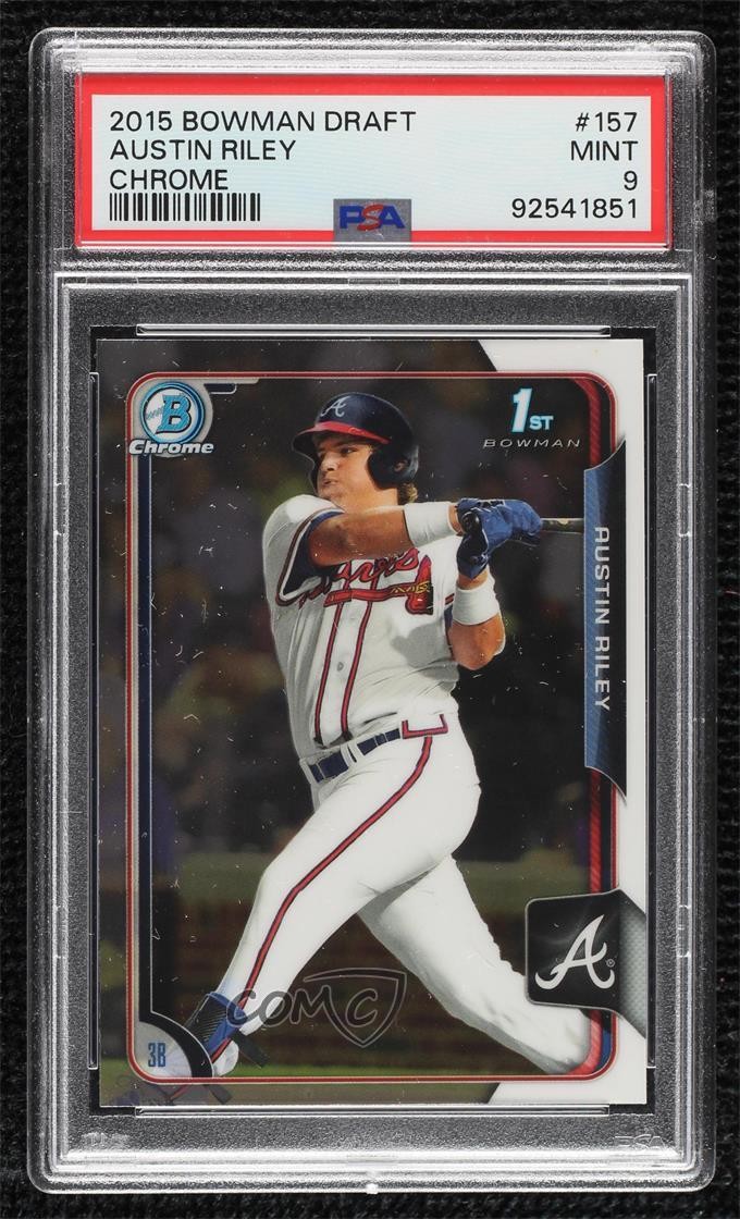 2015 Bowman Draft Chrome Austin Riley #157 PSA 9 MINT 0hj7