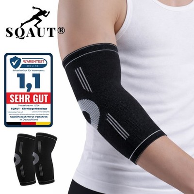 SQAUT  Ellenbogenbandage 2x Tennisarm und Golferarm Ellbogen Bandage Armbandage