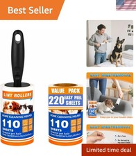 Extra Sticky Lint Roller for Pet Hair,220 Sheets,1 Handle