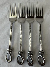 Gourmet Settings GS 18/10 Stainless Steel Twist Dinner Forks - Set of 4