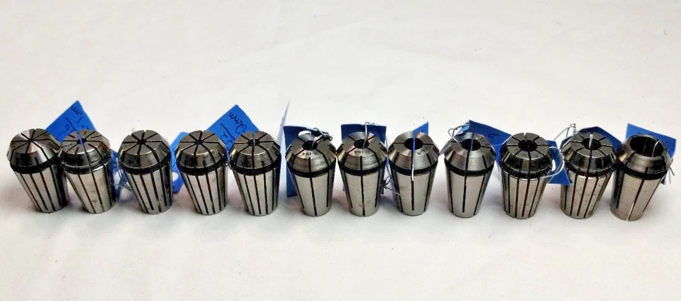 ER 16 Collet Set Variety of Sizes Imperial, Metric and Tap Collets Lot 12pcs - Image 3 of 4