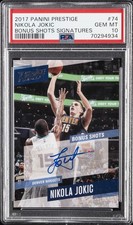 2017 PANINI PRESTIGE BONUS SHOTS SIGNATURES #74 NIKOLA JOKIC PSA 10 AUTO