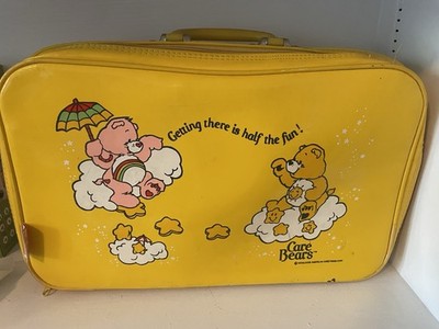 Care Bears 1983 Kids Travel Suitcase/Briefcase Luggage Yellow SEE PHOTOS