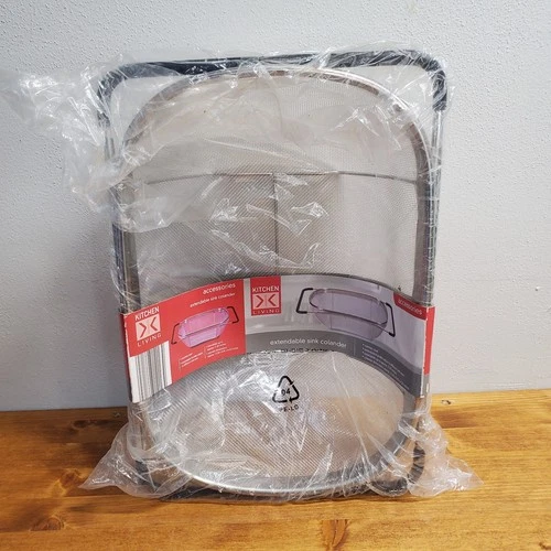 Kitchen Living Premium Quality Over The Sink Extendable Stainless Steel Colander