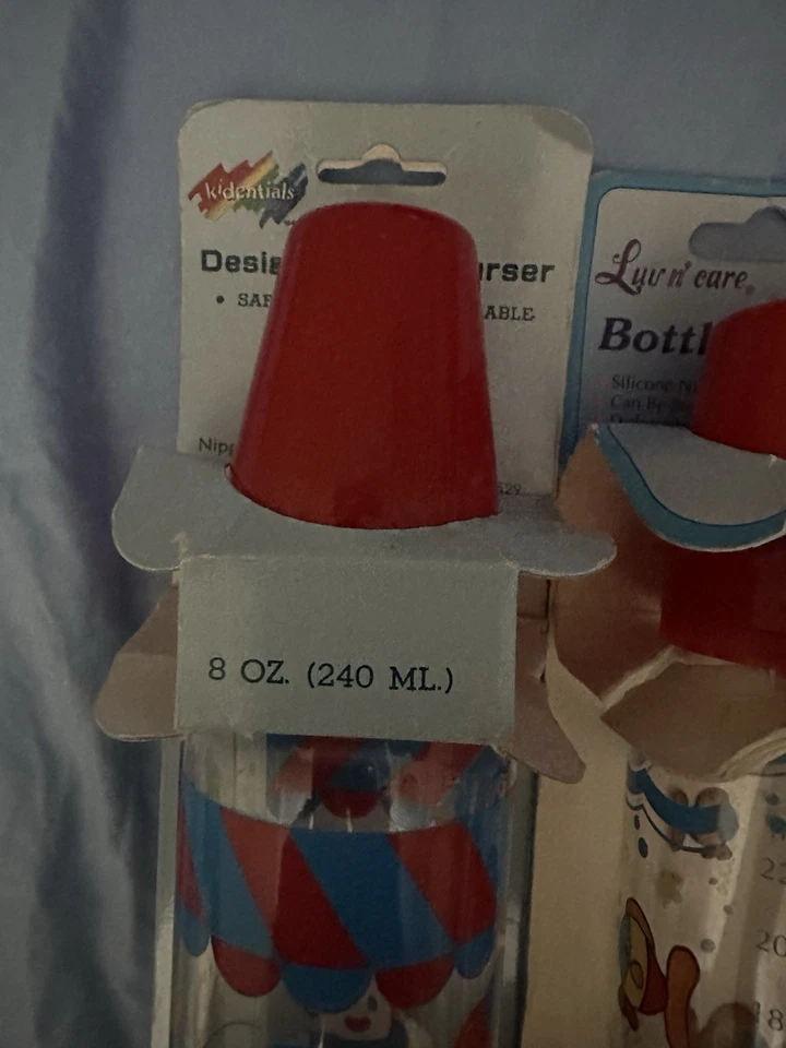 Lot Of 3 Vintage Baby Bottles Luv N Care And Kidentials New - Image 4 of 4