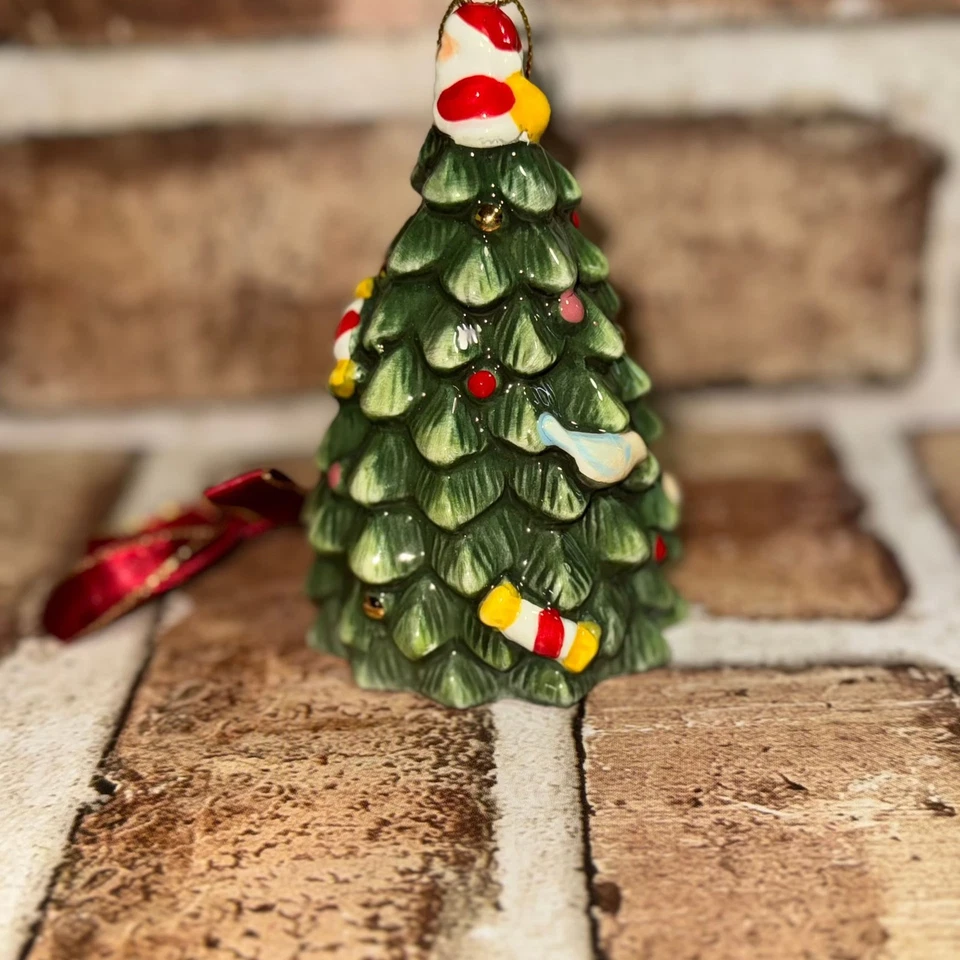 Lote de Árbol de Navidad Spode Muñeco de Nieve Globo de Nieve y Cerámica Árbol Adorno Set Foto 3 de 4