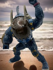 Vintage Street Sharks PowerBite Dr Piranoid 1995 Blue Variant Streetwise Figure