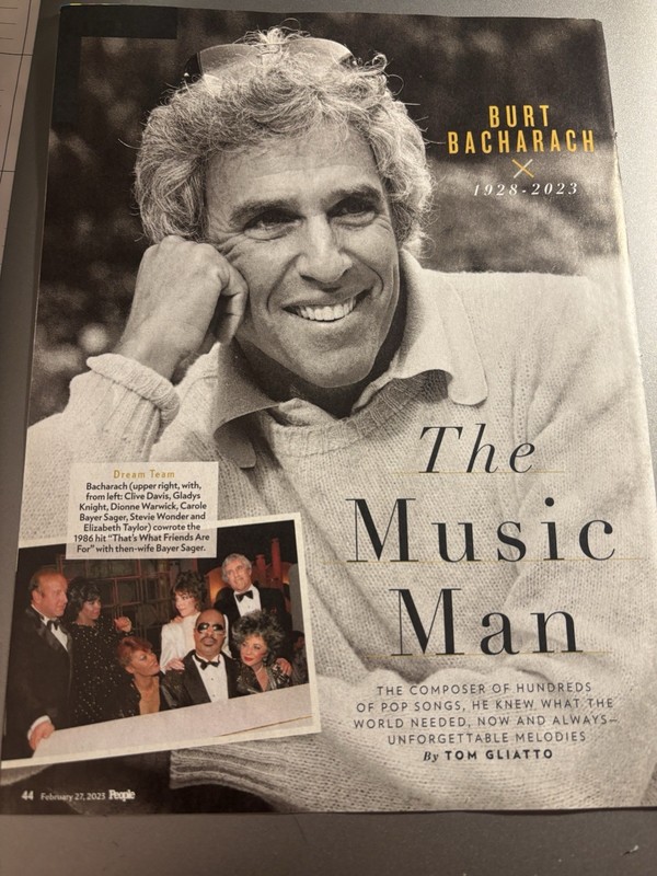 2022 PEOPLE MAGAZINE PICTURE OF BURT BACHARACH 8 X11 GREAT FOR FRAMING 