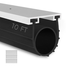 Garage Door Seals Bottom Rubber with Pre-drilled Aluminum Track Retainer Base...