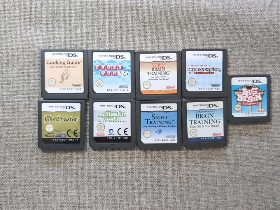 Nintendo DS Games Puzzle Bundle 9 - Big Brain Brain Training Cross Words Sight - Image 2 of 4