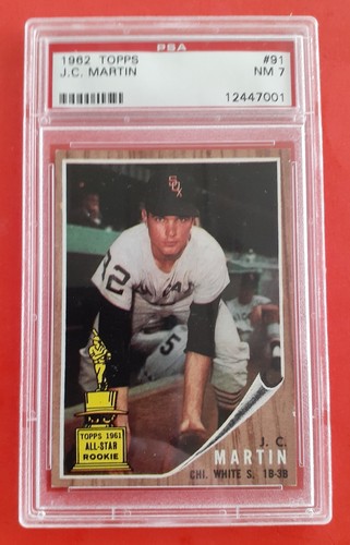 1962 J C MARTIN PSA 7 ... BONUS VINTAGE CARDS ADDED FREE!!