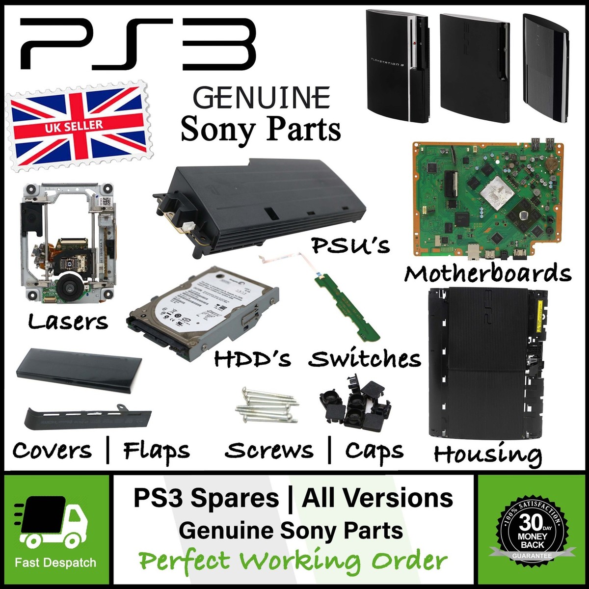 SONY プレイステーション3 Genuine Replacement Parts for Sony Playstation PS3 Consoles | You