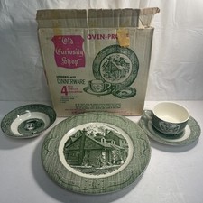 THE OLD CURIOSITY SHOP Dinnerware 4pc Place Setting W/ ORIGINAL BOX 4 sets