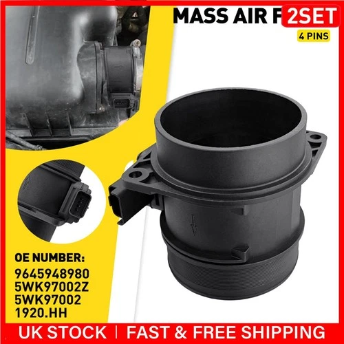 For Ford Focus Mk2 / Focus C-Max 2.0 05-2012 2PCS Maf Mass Air Flow Meter Sensor