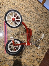 Radio Flyer Doll Size Tricycle Metal Red/White Collectible 12" Tall
