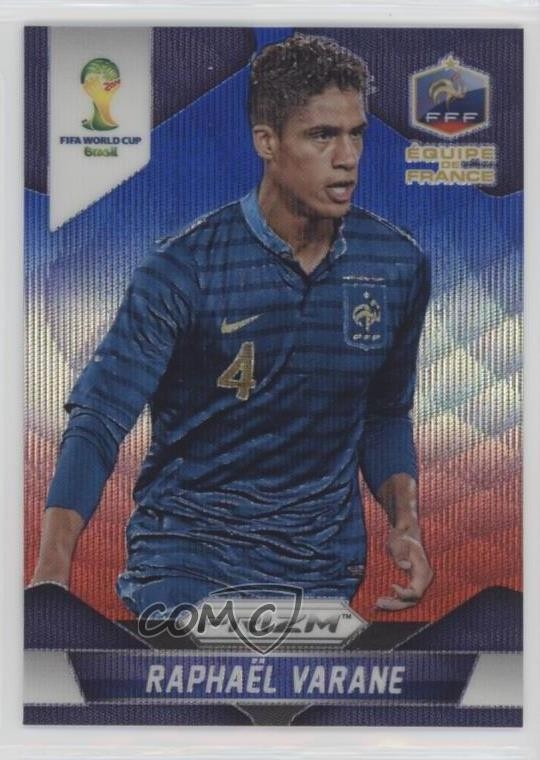 2014 Panini Prizm World Cup Blue & Red Wave Prizm Raphael Varane #78 4t7