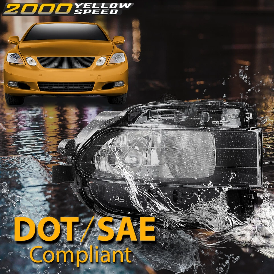 Fit For 06-11 Lexus GS 300 350 430 450H 460 Fog Lights Assembly Lamp Clear Lens Foto 4 de 4