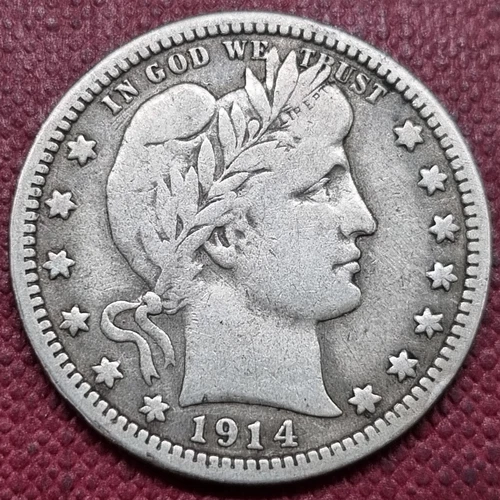 1914 Barber Quarter 25c Better Grade #74655
