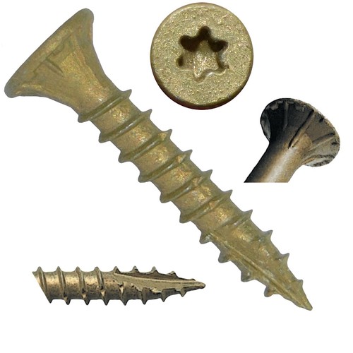 BRONZE STAR SCREWS: Exterior Torx/Star (ACQ) Coated Fence and Deck Wood Screws - Picture 7 of 115