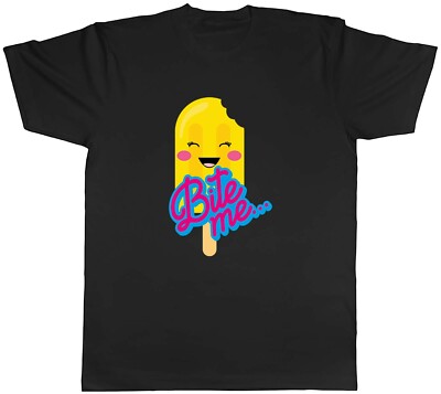 Ice Cream Bite Me Food Summer Vacation Mens Unisex T-Shirt Tee Gift