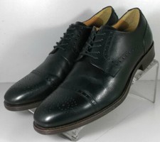 153217 MS50 Men's Shoes Size 9 M Black Leather Lace Up Oxfords Johnston Murphy
